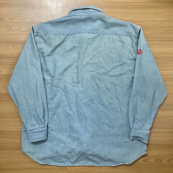 Lee Sport Vintage Denim Shirt Mens XL Star Wars Episode 2 Darth Maul Embroidered - Picture 5 of 9